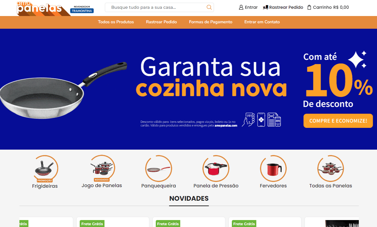 Site Adoro Panelas é Confiavel